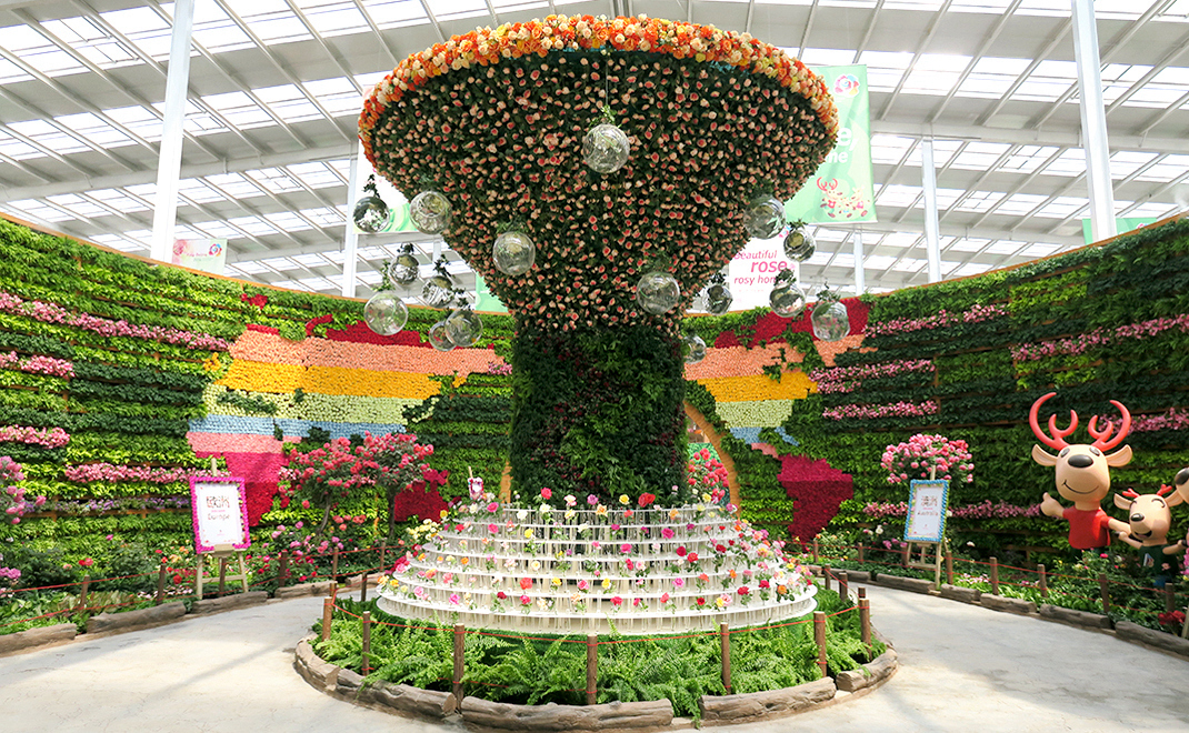 2016年大興月季洲際大會布景作品-花耀五洲