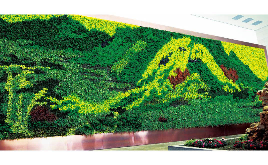 2013年·中國園林博物館“前程似錦”生態(tài)墻展示